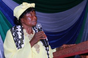 Her Lordship, Esther Nguanya Kaisamba, Mayor of Kenema City speaking